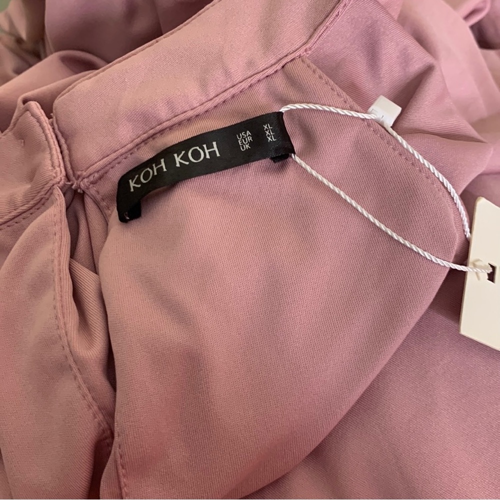 Koh Koh Dusty Rose Sleeveless Halter Maxi Dress - Picture 12 of 16